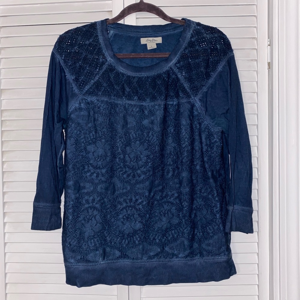 Lucky Bliss by Lucky Brand blue  sweatshirt size L